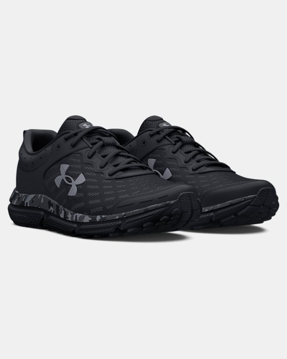 Men's UA Charged Assert 10 Camo Running Shoes, Black, pdpMainDesktop image number 3